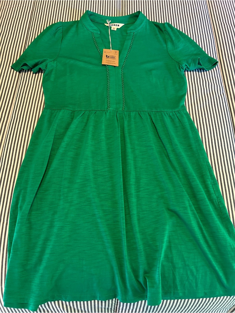 Boden Green Short-Sleeve Mini Dress size 6P